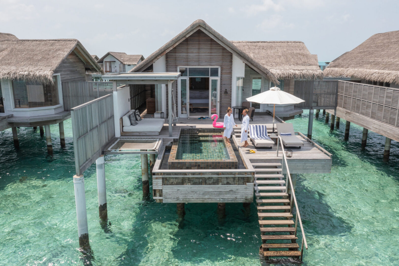 Overwater villa with private pool