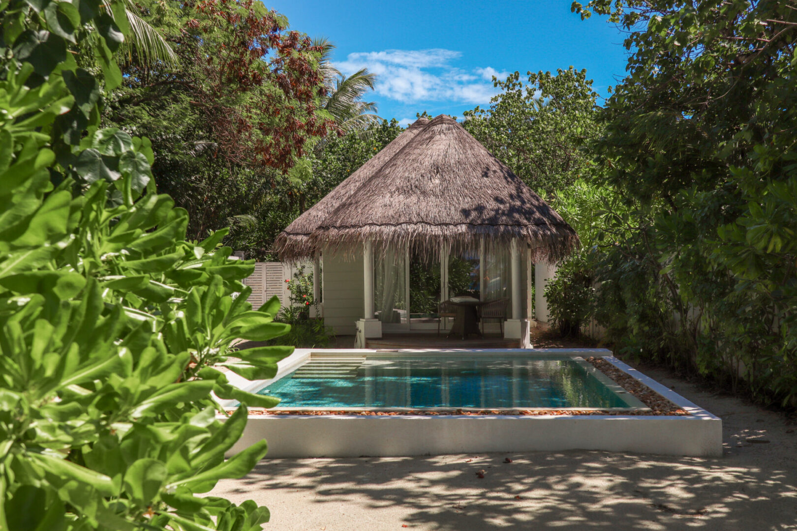 Secluded bungalow in lush tropical setting