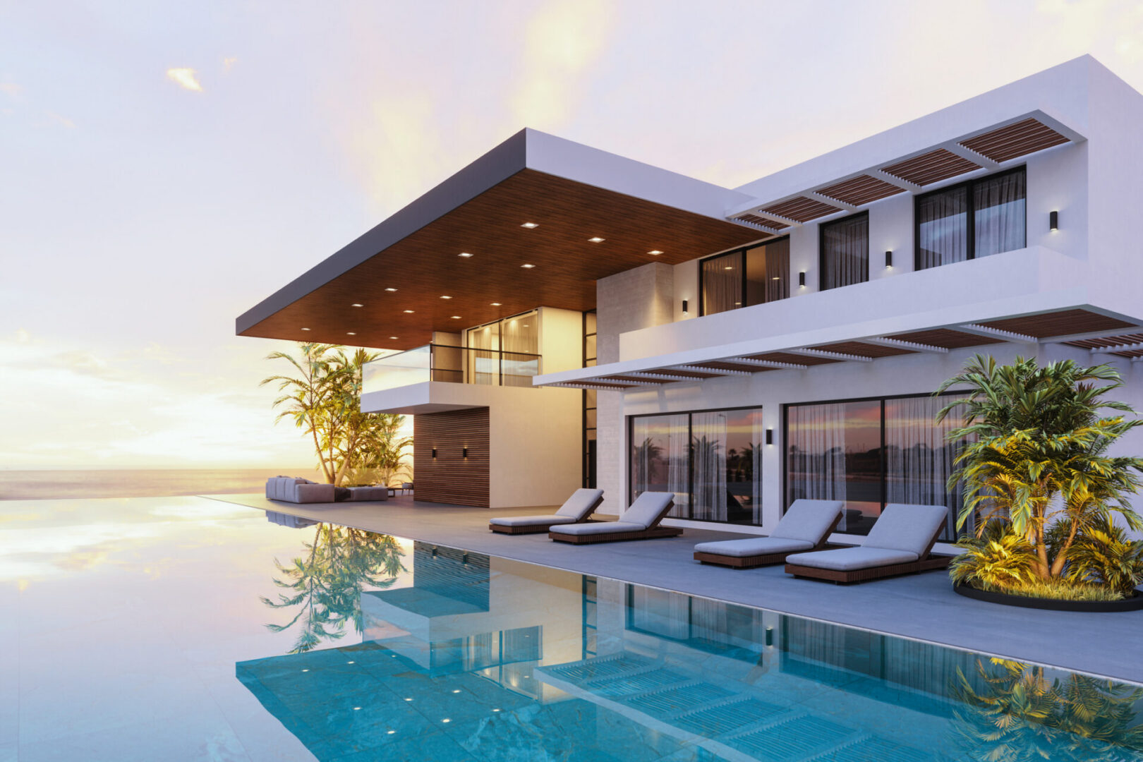 Modern luxury villa with pool
