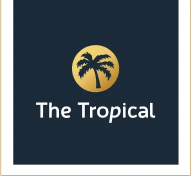Elegant tropical-themed logo design